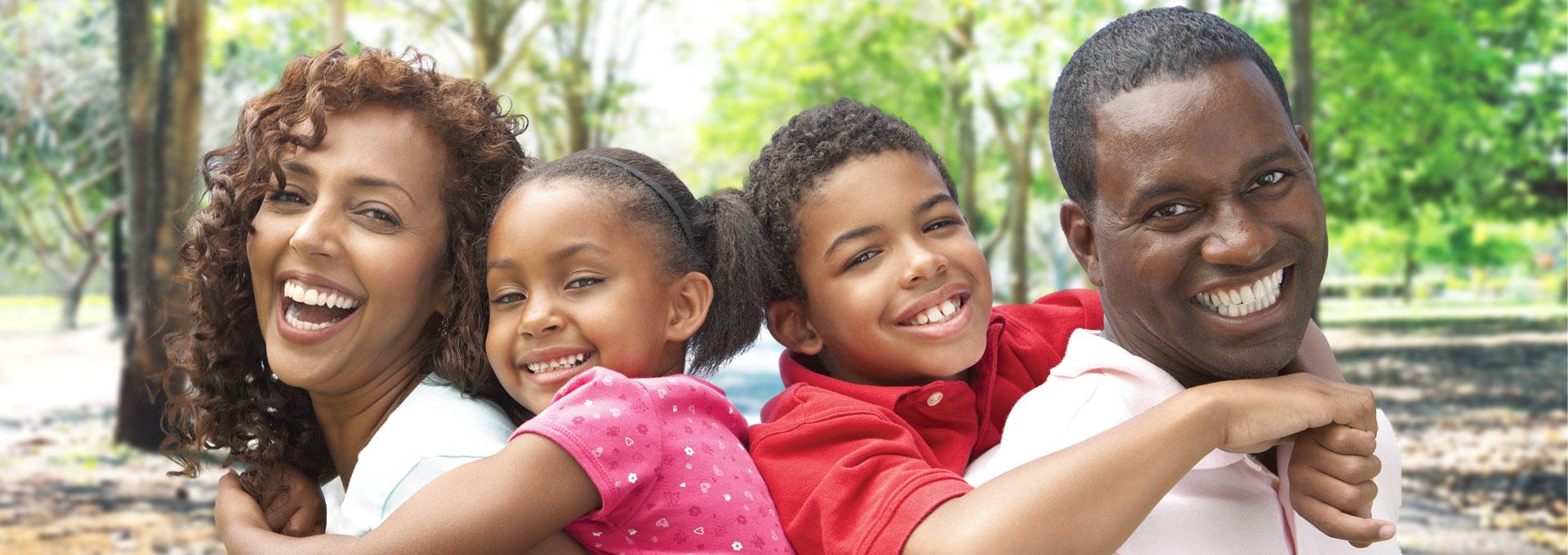 Happy family enjoys the dentist in San Francisco