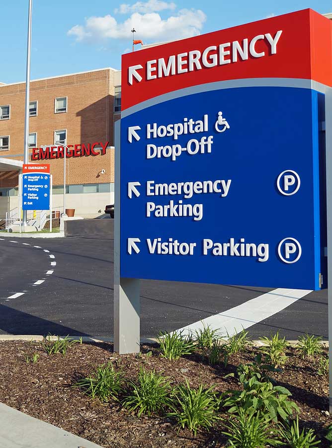 Hospital Sign for the Emergency Room
